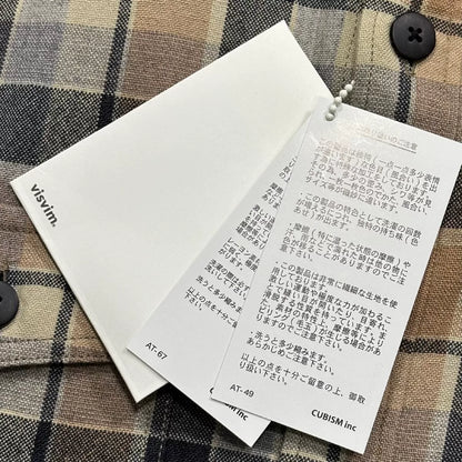 visvim 25SS Lumber Check L/S Beige