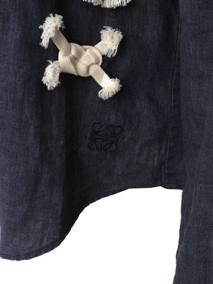 LOEWE Denim Long Coat with Charms