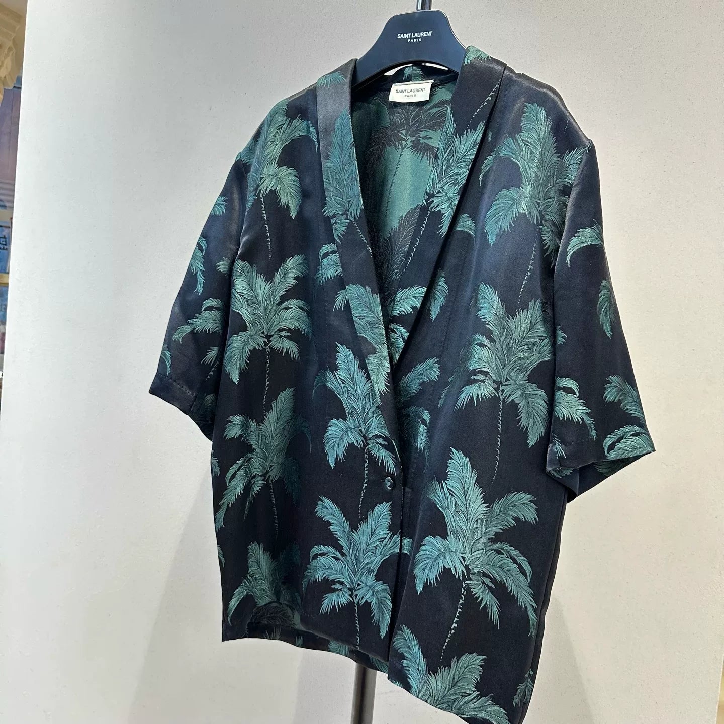 YSL Saint Laurent SS21 Palm Leaf Shirt