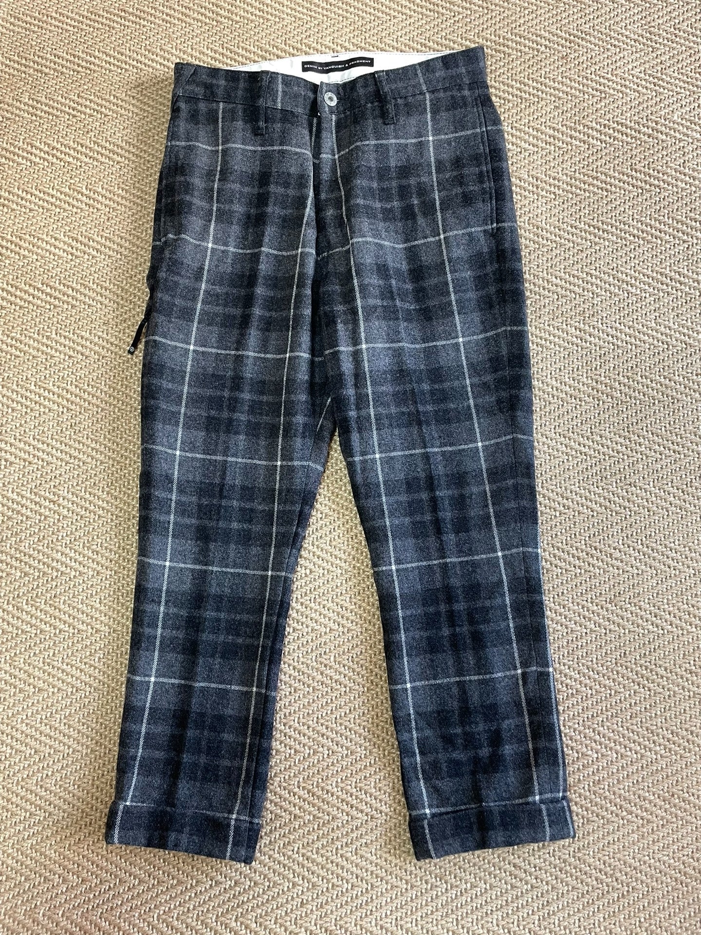 Denim by Vanquish & Fragment Wool Lightning Check Pants
