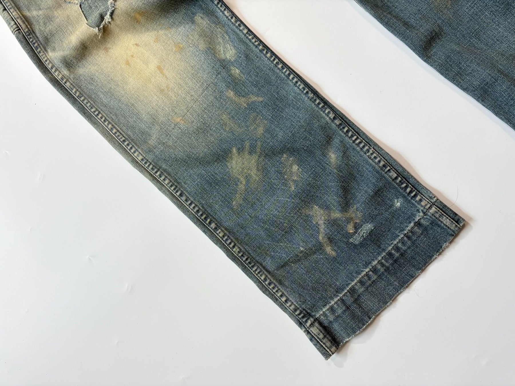 RRL Double RL Vintage Oiled Distressed Jeans