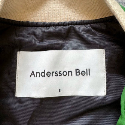 andersson bell green and white varsity jacket