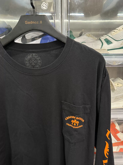 Chrome Hearts Black Long-Sleeve Orange
