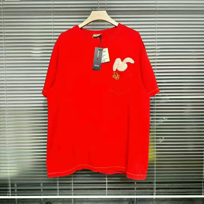 dior erl short sleeve t-shirt in red