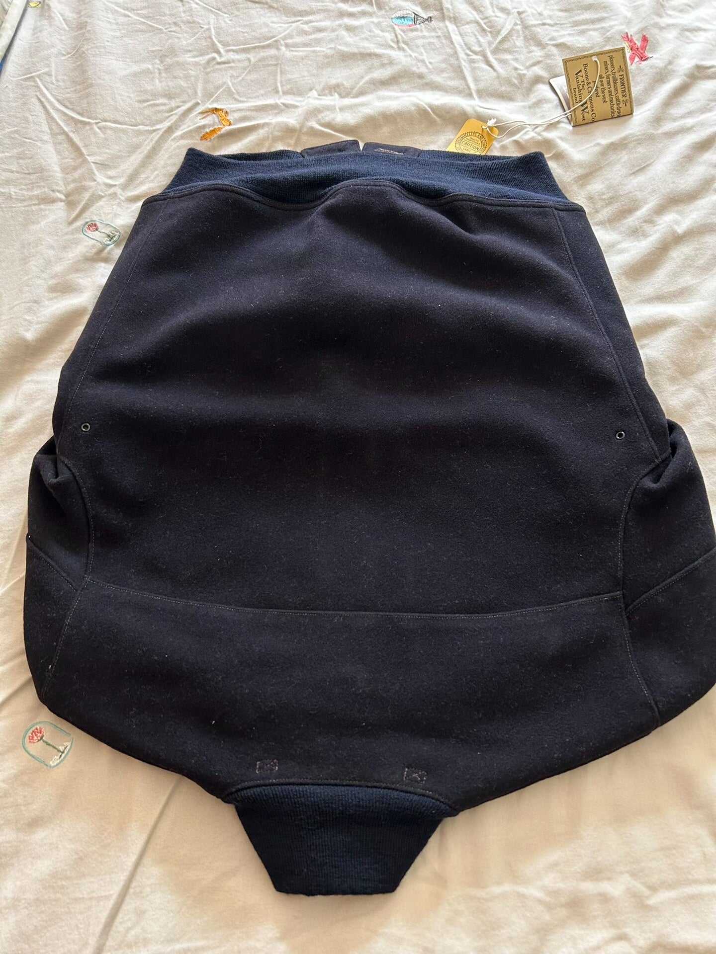 freewheelers A-1 wool coat in black