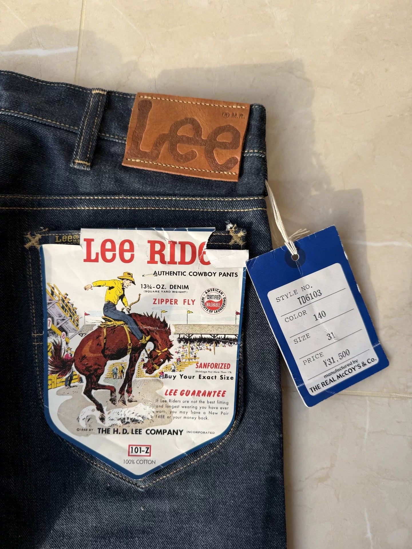 Real McCoy LEE 101Z Taxi Driver Jeans