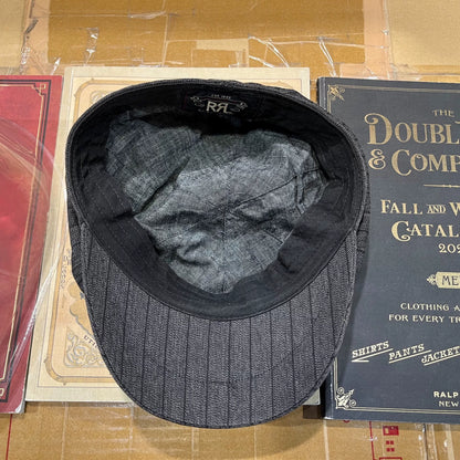 rrl newsboy cap in dark gray