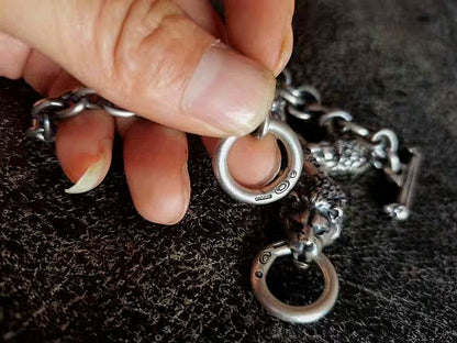Gaboratory Silver Lion Head Necklace