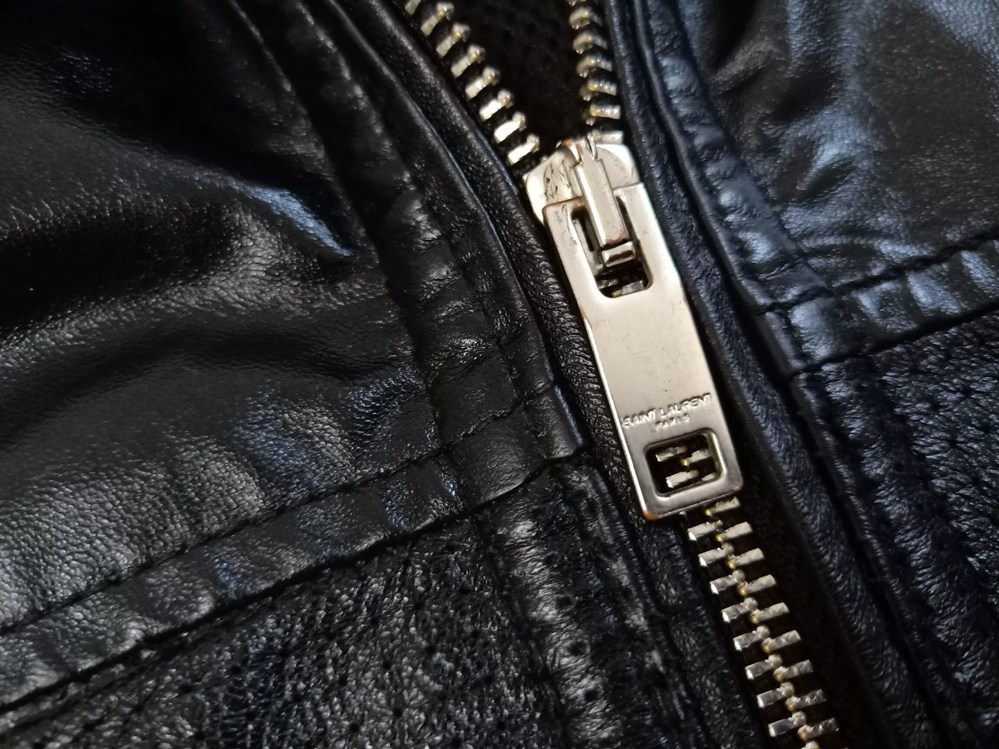 Saint Laurent Men's Leather Hooded Jacket