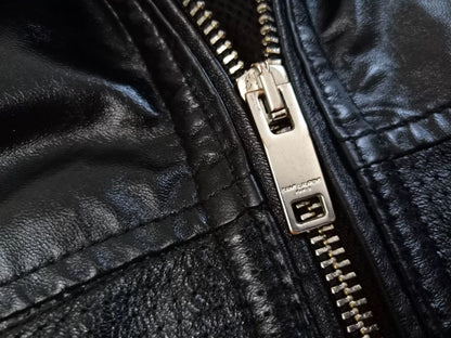 Saint Laurent Men's Leather Hooded Jacket