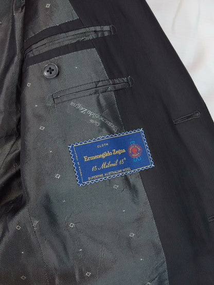 Zegna Black Wool Custom Suit