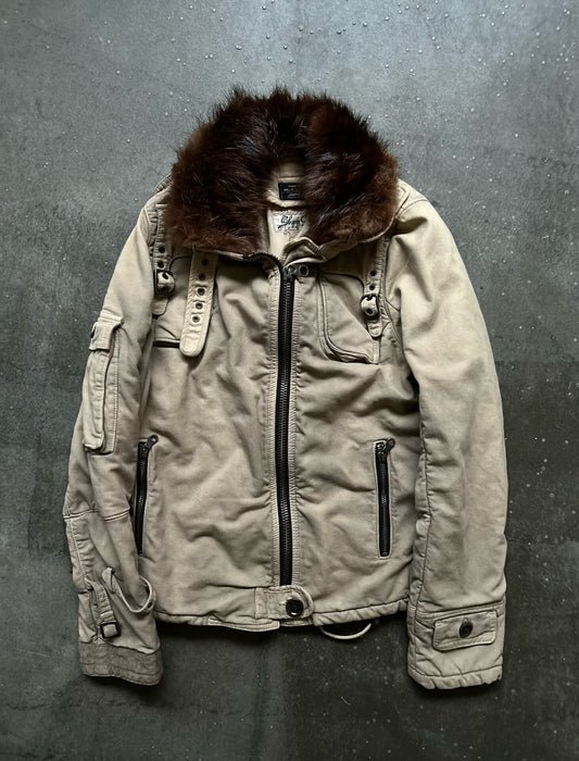 Share Spirit Fur-Collared Cotton Jacket