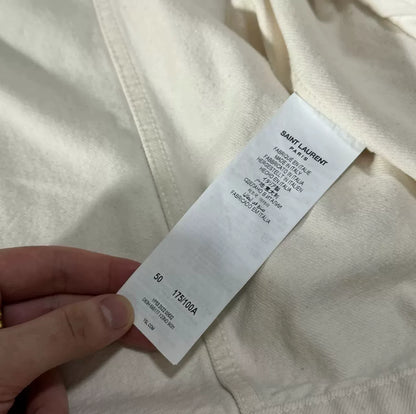 Saint Laurent SS22 White Denim Jacket Men