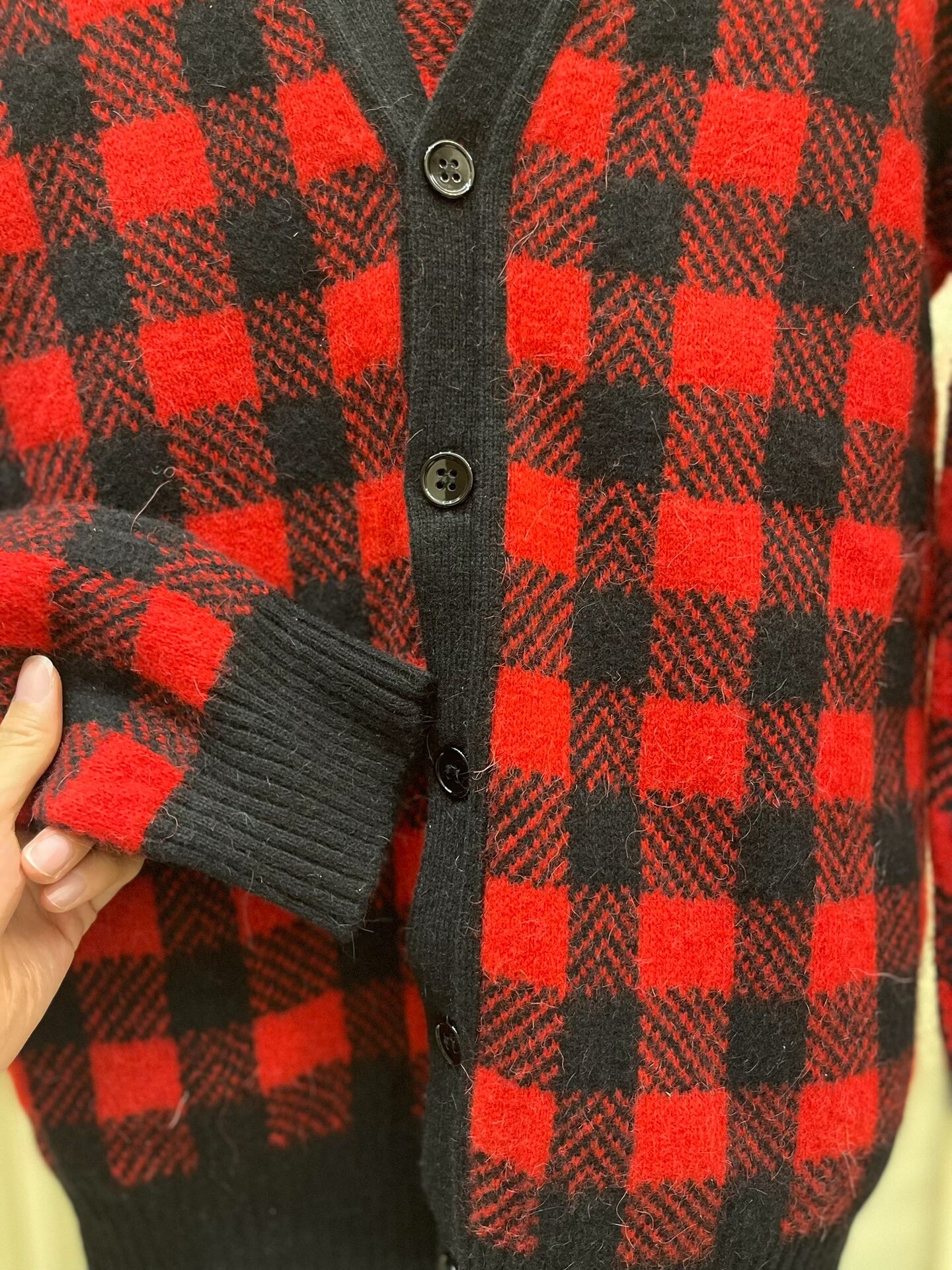YSL Saint Laurent 14FW Plaid Cardigan Shirt