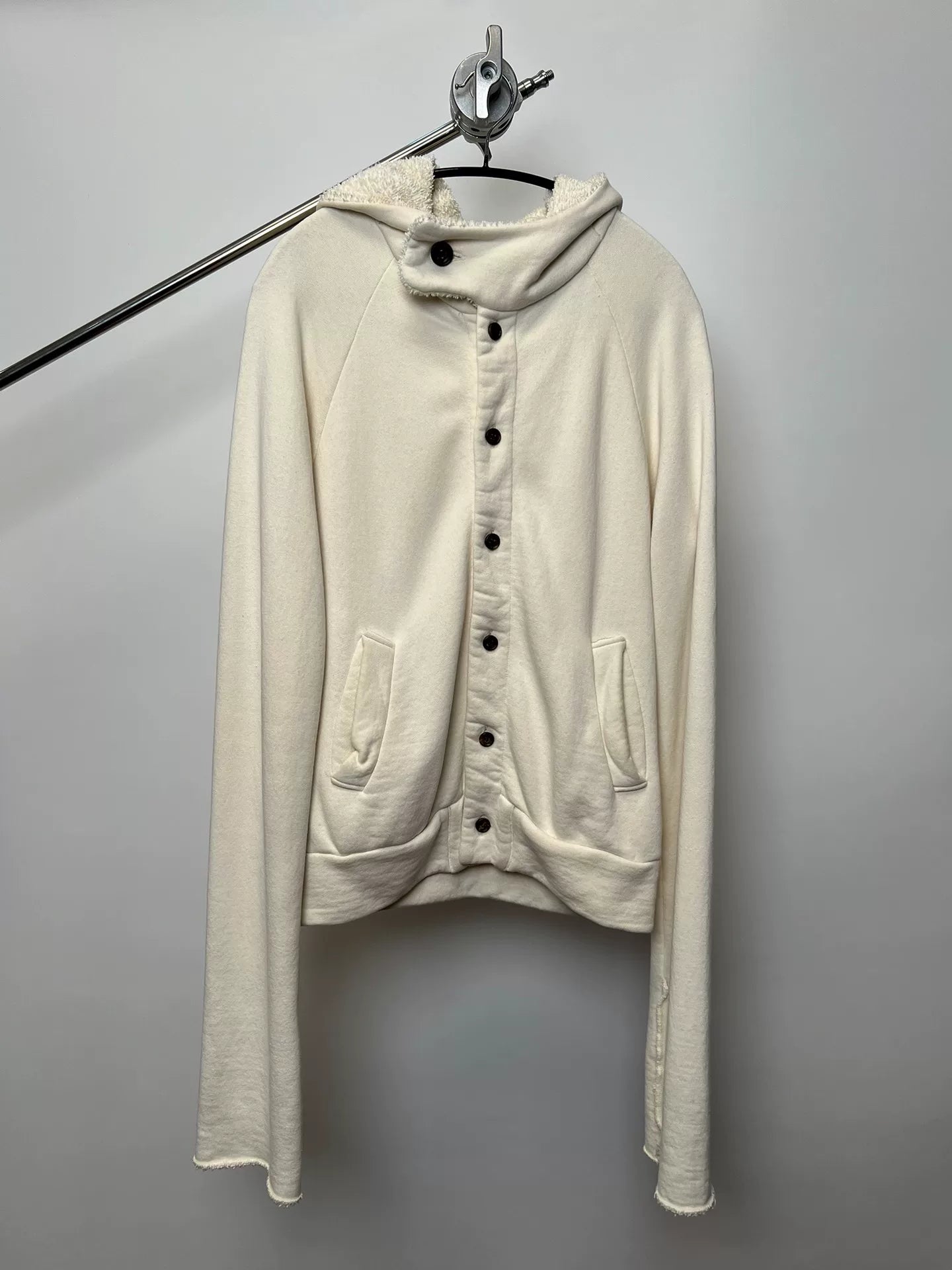 Yohji Yamamoto Long Sleeve Fleece Hoodie