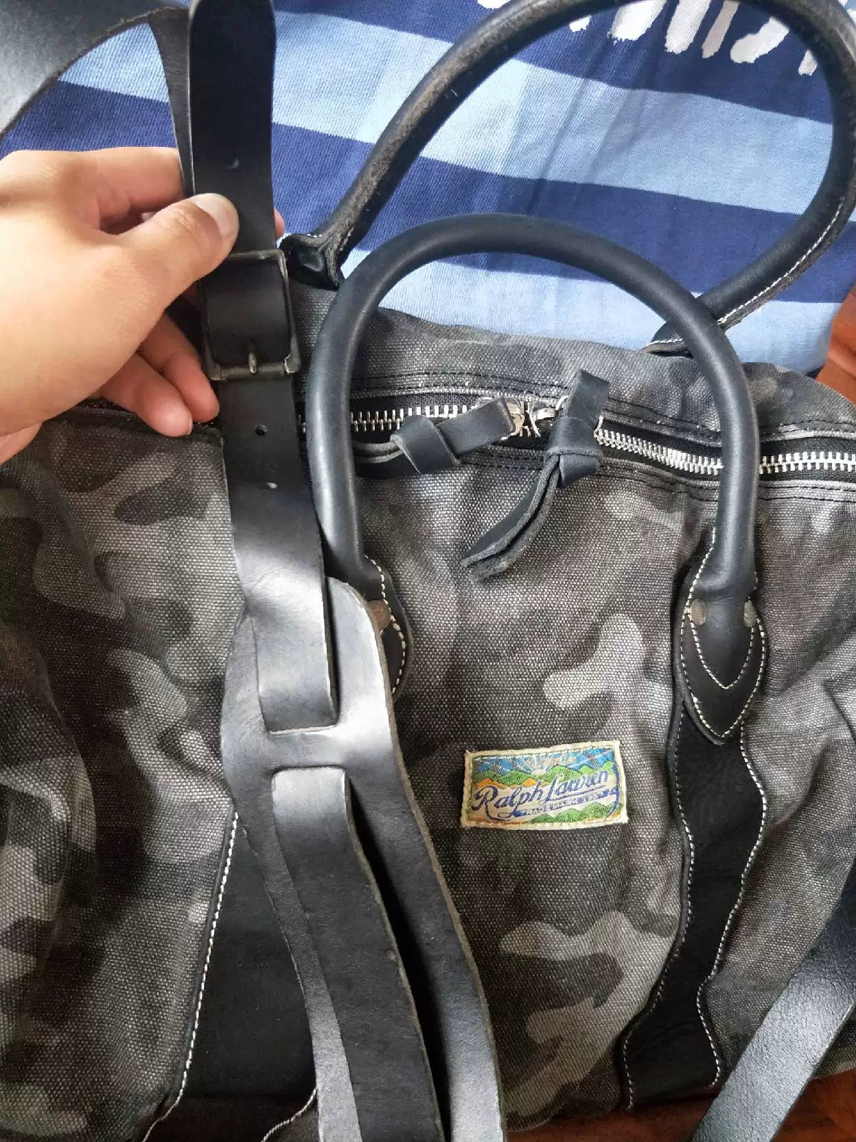 RRL Ralph Lauren Camouflage Travel Bag