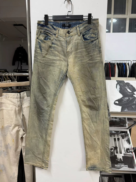 raf simons water-washed denim pants size M