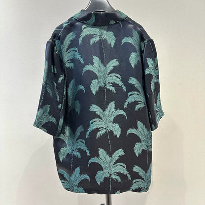 YSL Saint Laurent SS21 Palm Satin Shirt