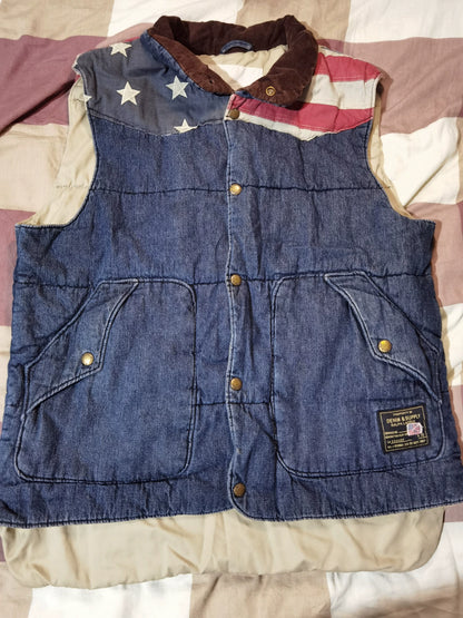 RRL Ralph Lauren Denim Quilted Vest