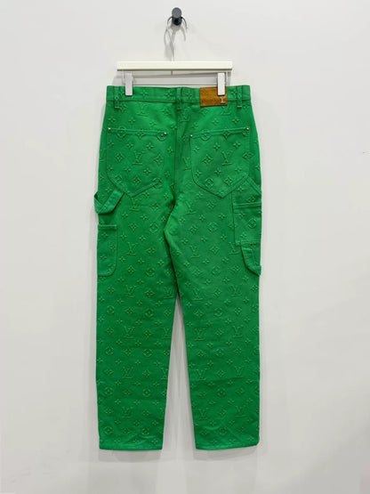 louis vuitton green carpenter pants size 32