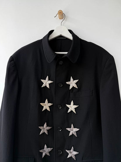 black wool baroque star jacket