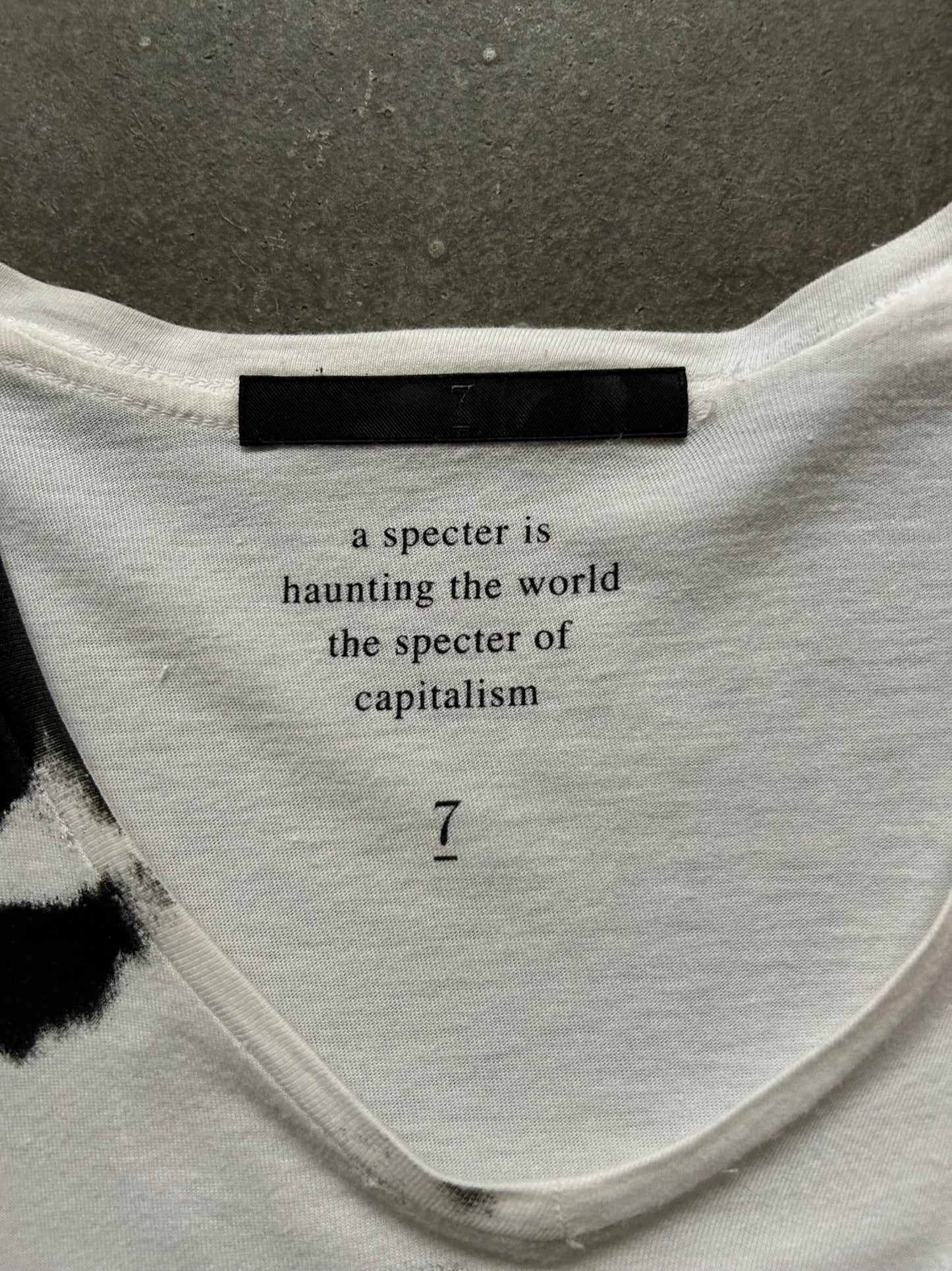 black and white graphic print t-shirt