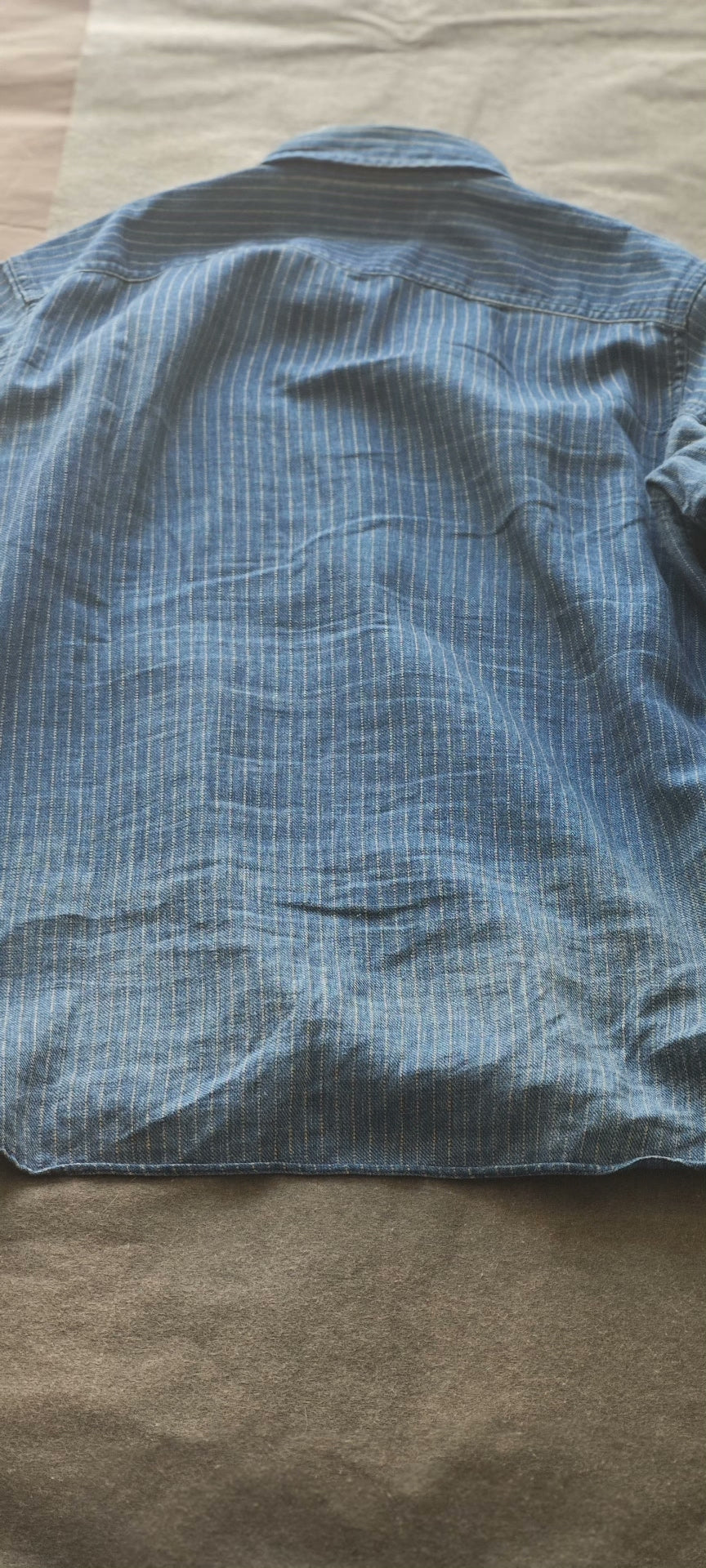 RRL Ralph Lauren 2015 Blue Striped Shirt
