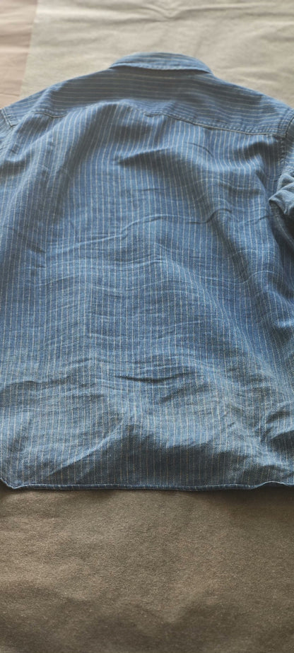 RRL Ralph Lauren 2015 Blue Striped Shirt