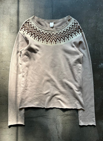 Number Nineteen Long Sleeve Printed Top