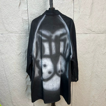 Givenchy Black Coat with Logo Design