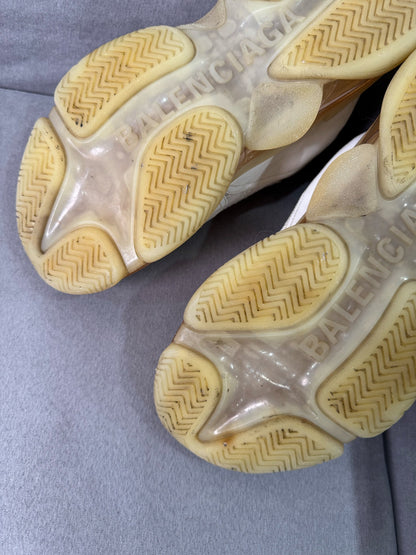 Balenciaga Triple S Cream Sneakers Size 42