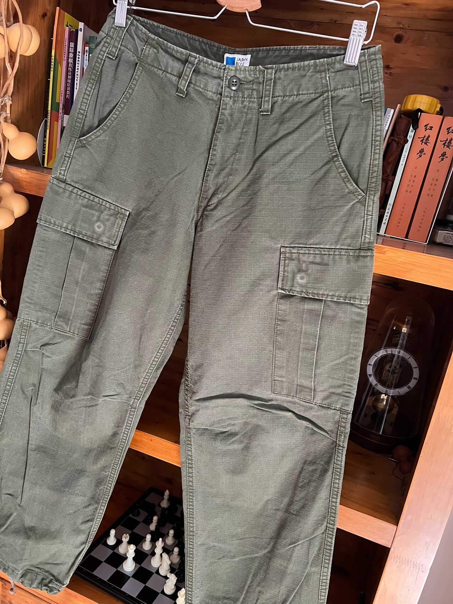 japan blue jeans military cargo pants