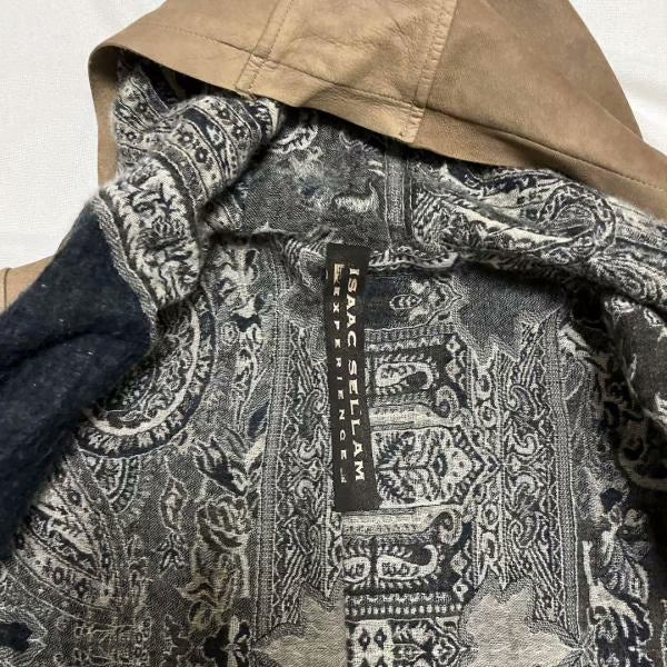 Isaac Sellam Brown Suede Hooded Coat