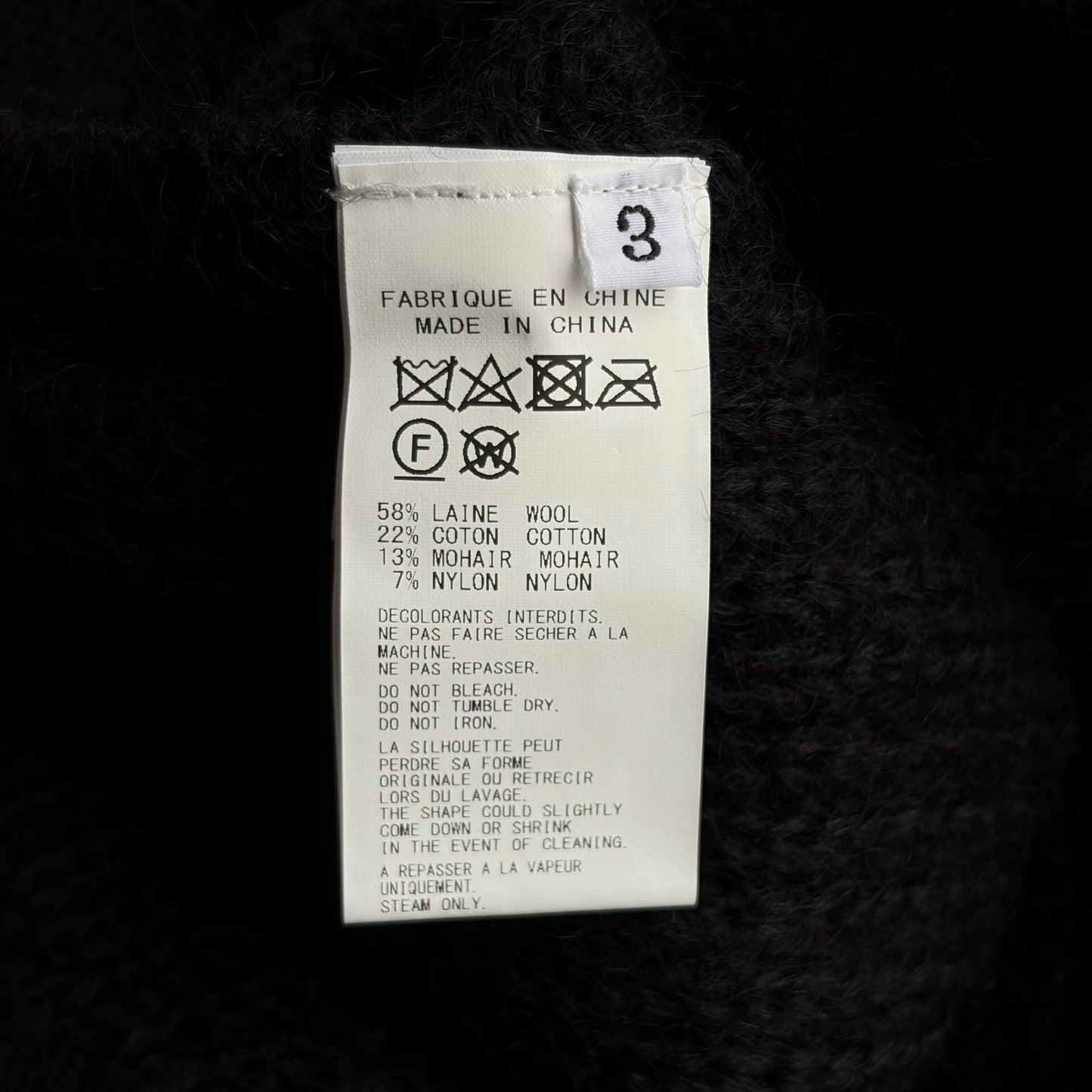 black oversized textured sweater