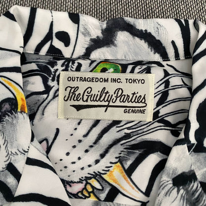 Wacko Maria White Tiger Hawaiian Shirt