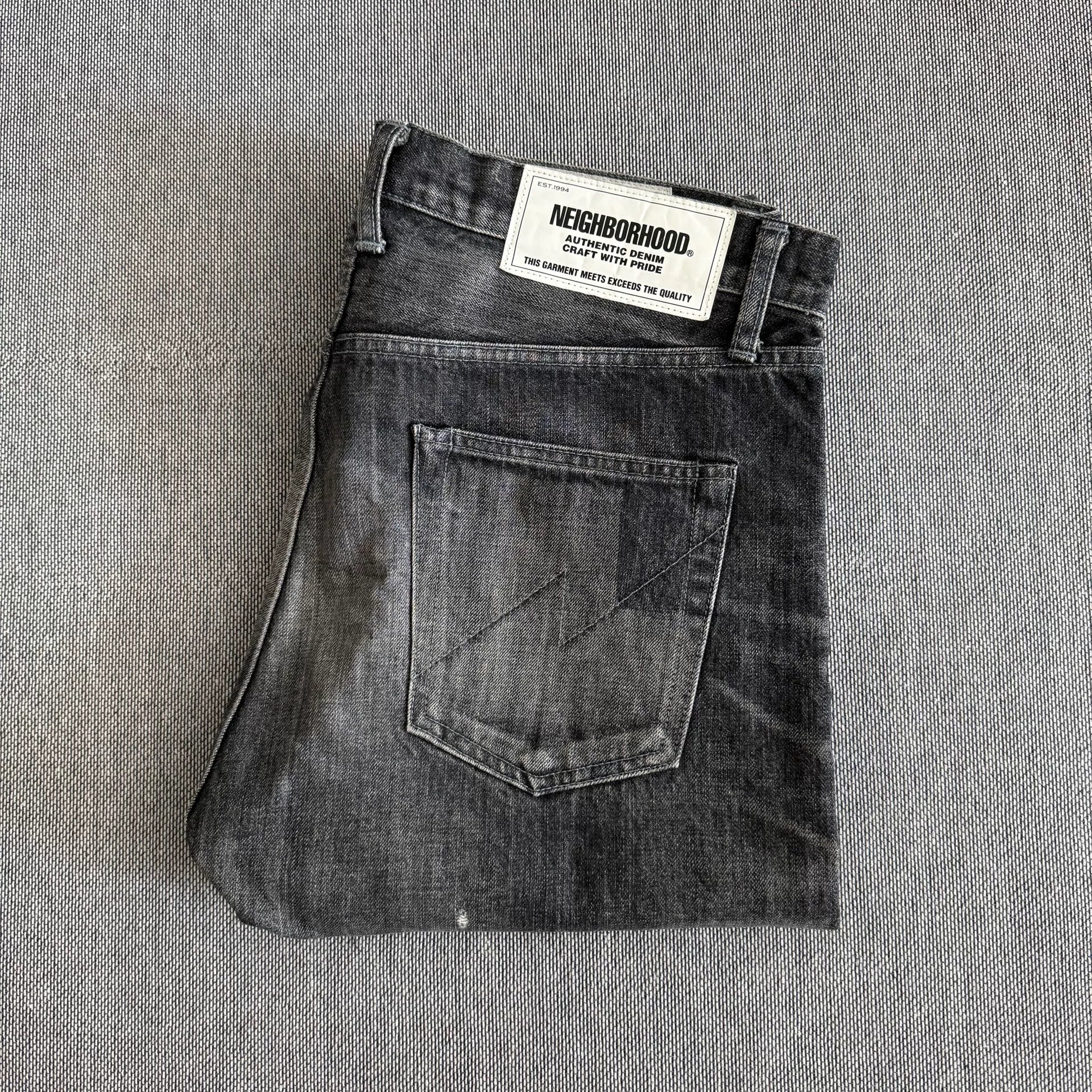Neighborhood Basic Washed Denim Pants XL