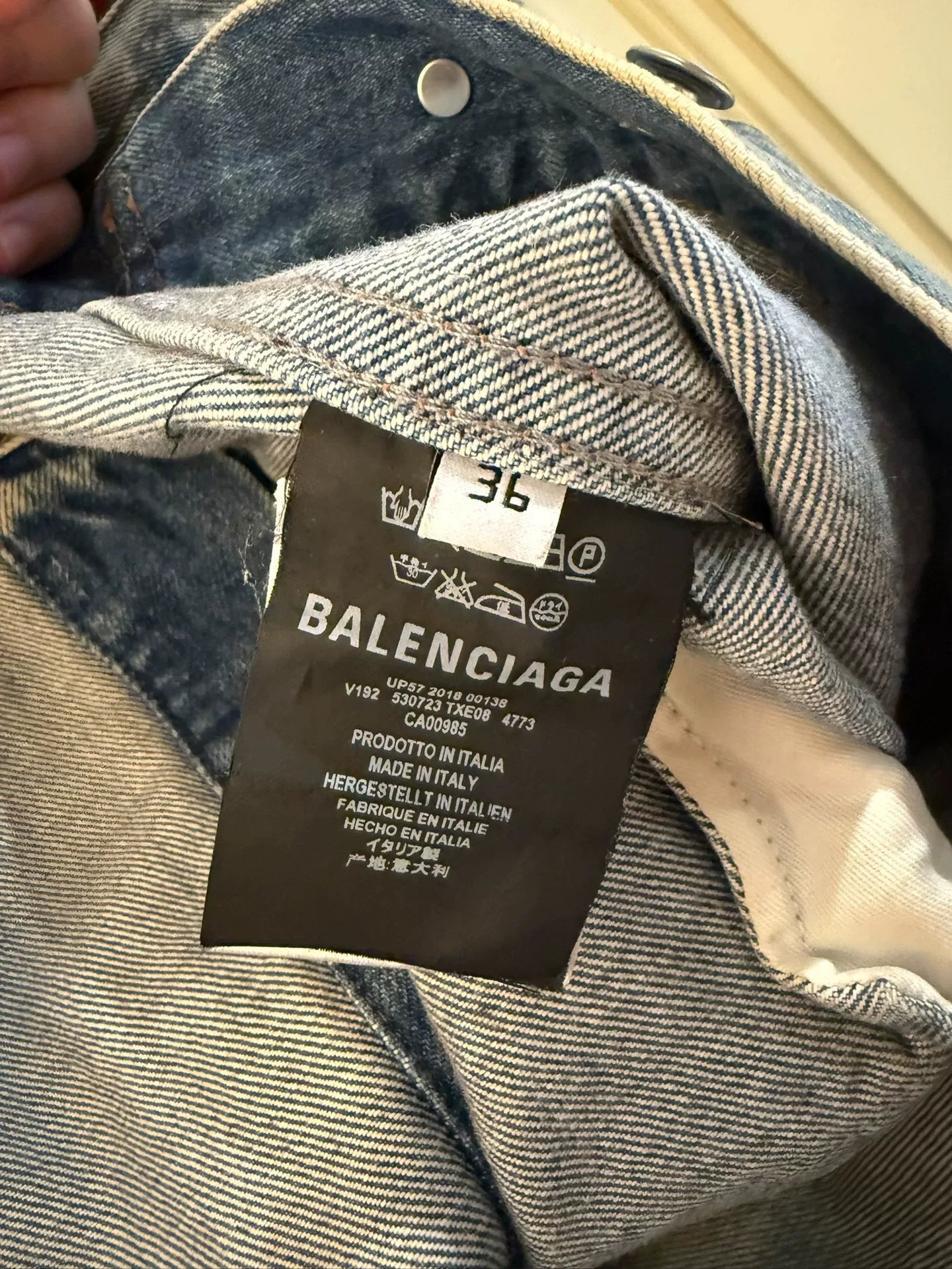 balenciaga graffiti denim jacket size 36