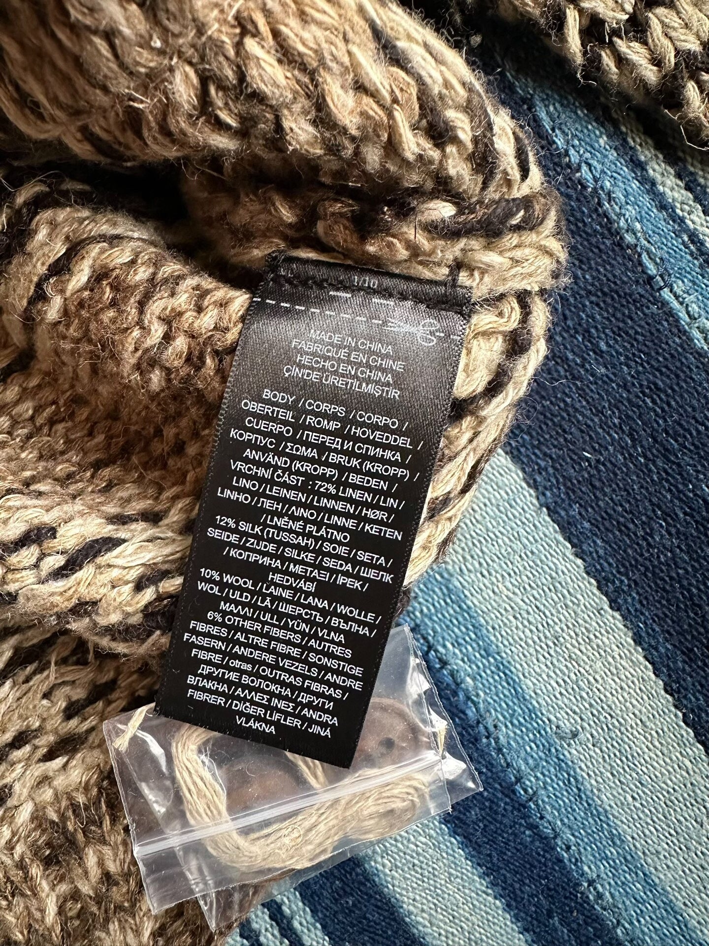 RRL Hand-Knit Linen-Blend Cardigan