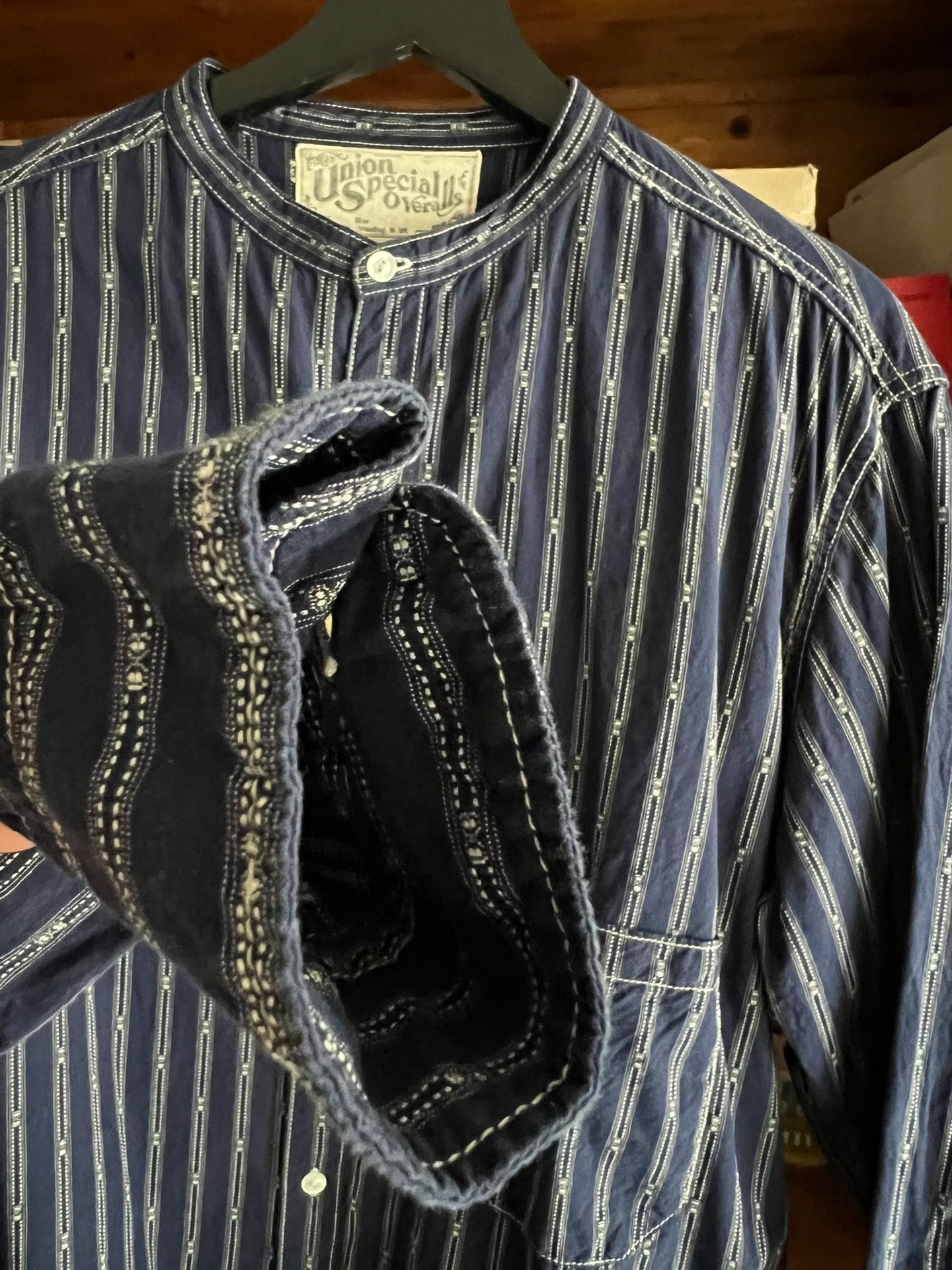 Freewheelers Vintage Indigo Stripe Shirt