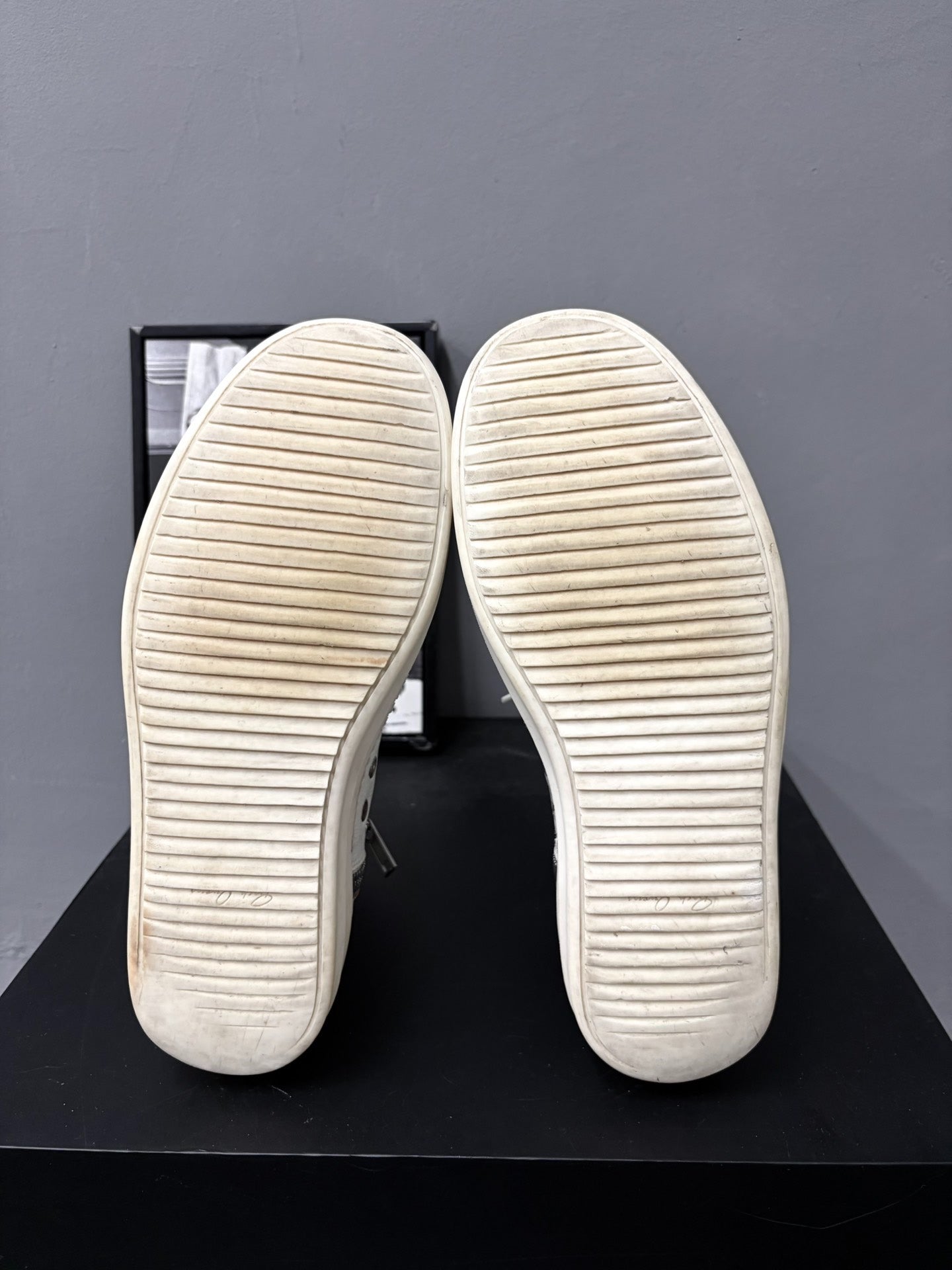 Rick Owens 18FW Light Blue Leather High-Top