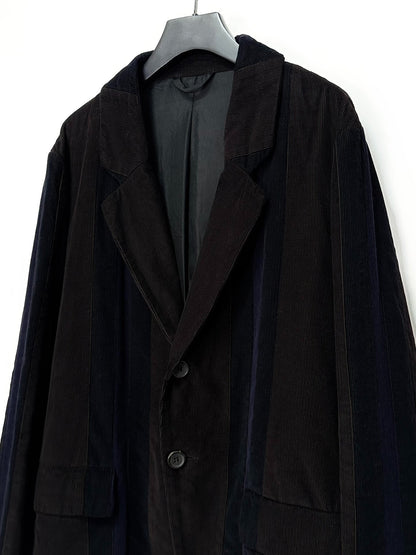 casey casey color-block corduroy blazer coat
