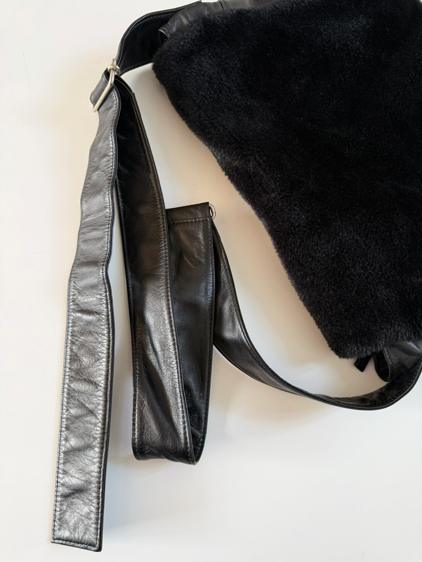 Yohji Yamamoto Noir Leather Fur Crossbody