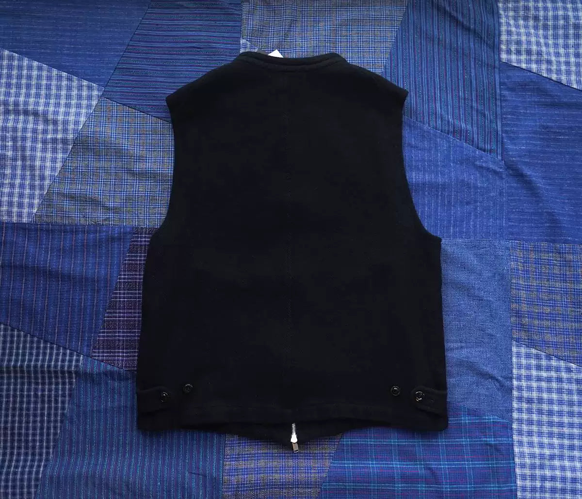undercover felted wool stand-collar vest
