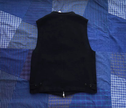 felted wool stand-collar vest