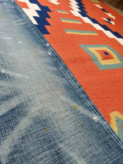 RRL Distressed Red Selvedge Denim Jeans