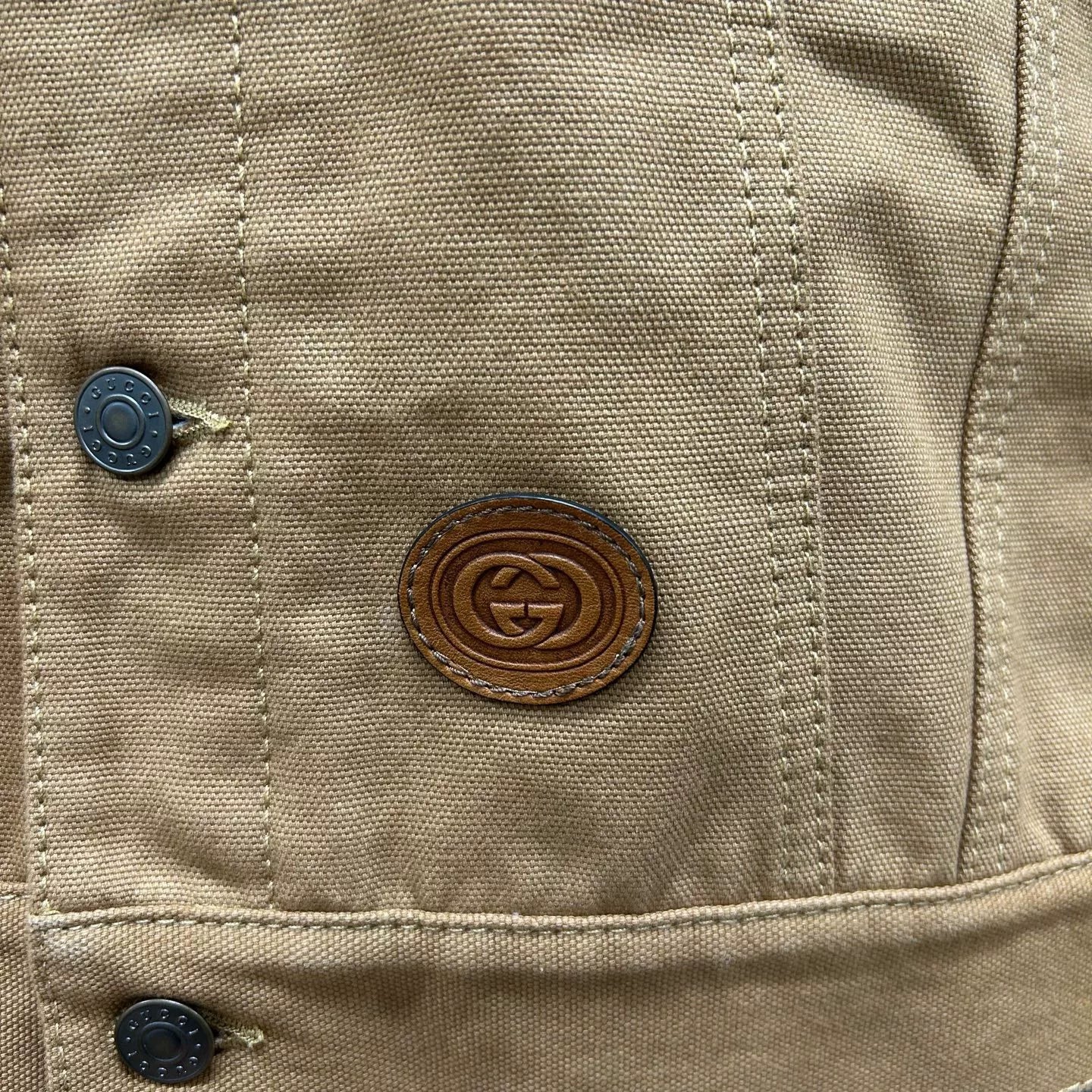 gucci hooded denim jacket with corduroy details