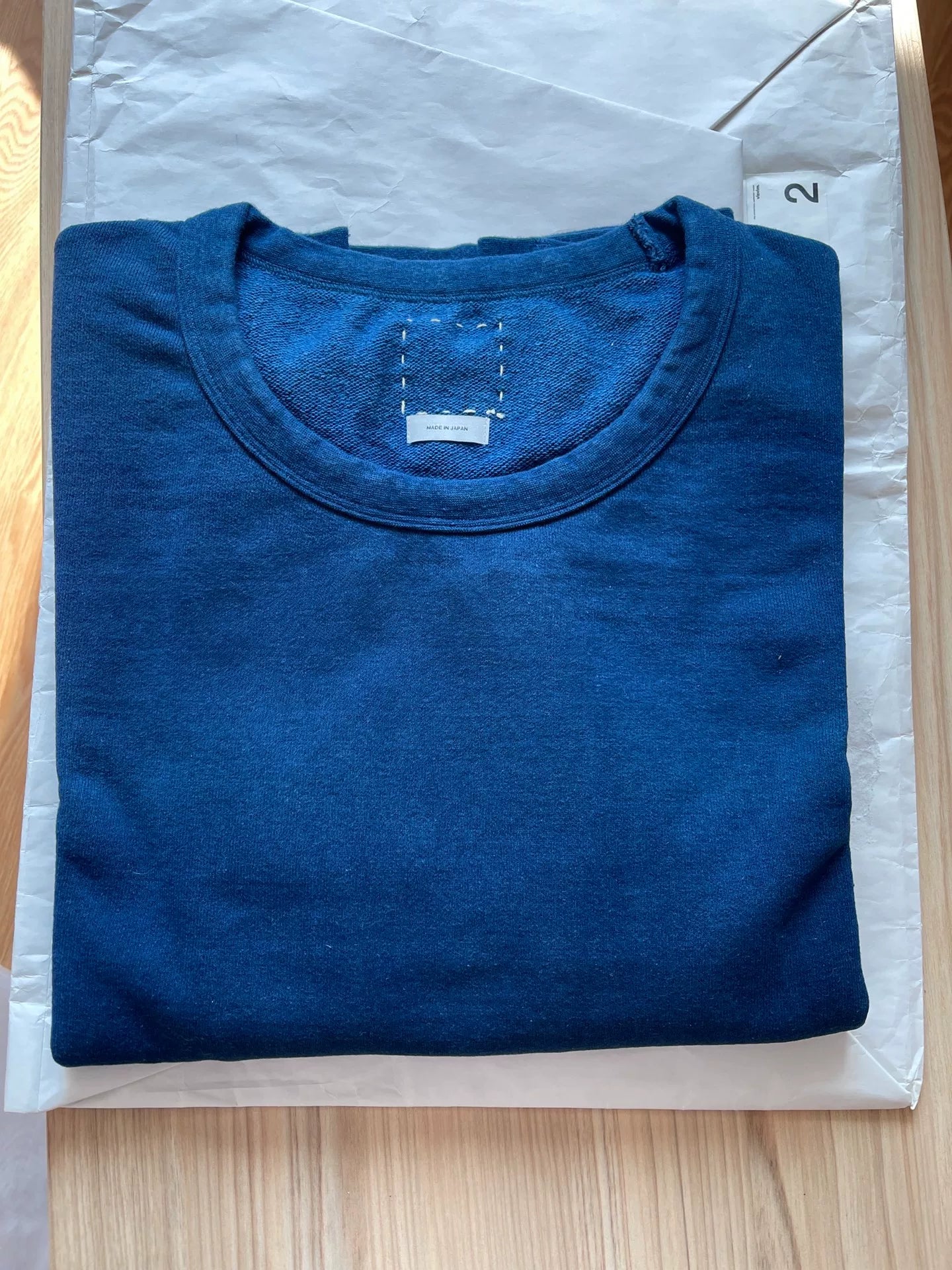 visvim jumbo indigo sweatshirt