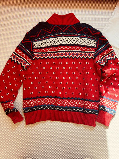Retro Polo Knit Cardigan Sweater