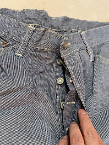 Freewheelers Checkered Work Pants Tapered Fit