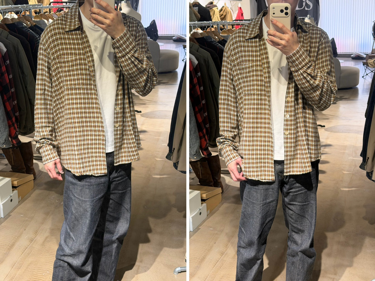 Our Legacy Checkered Shirt Above Shirt